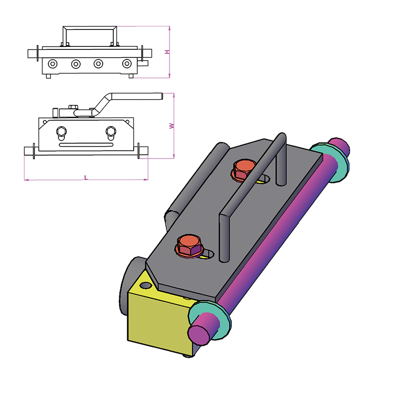 Shuttering magnet dengan pegangan